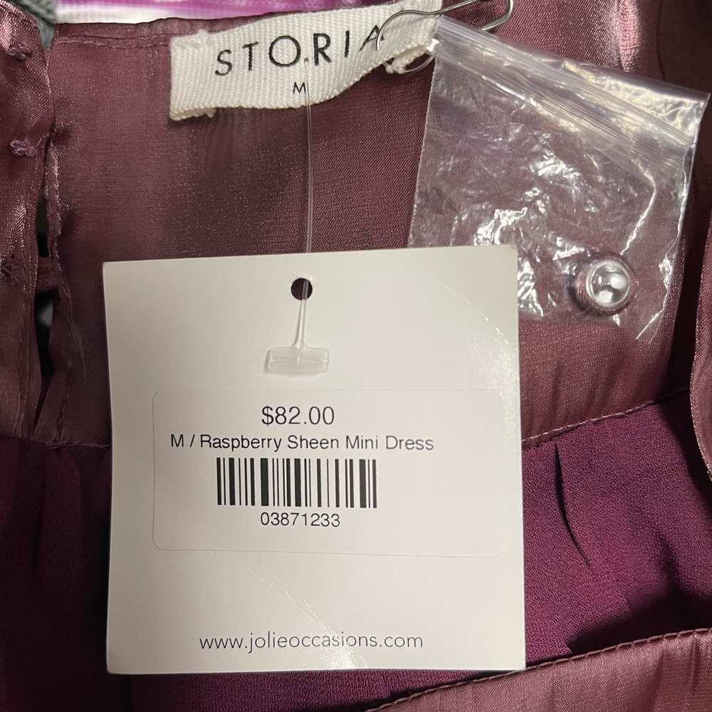 Mini-Dress Raspberry Size Medium - Picture 2 of 3